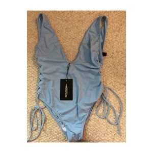 Sexy baby blue one piece